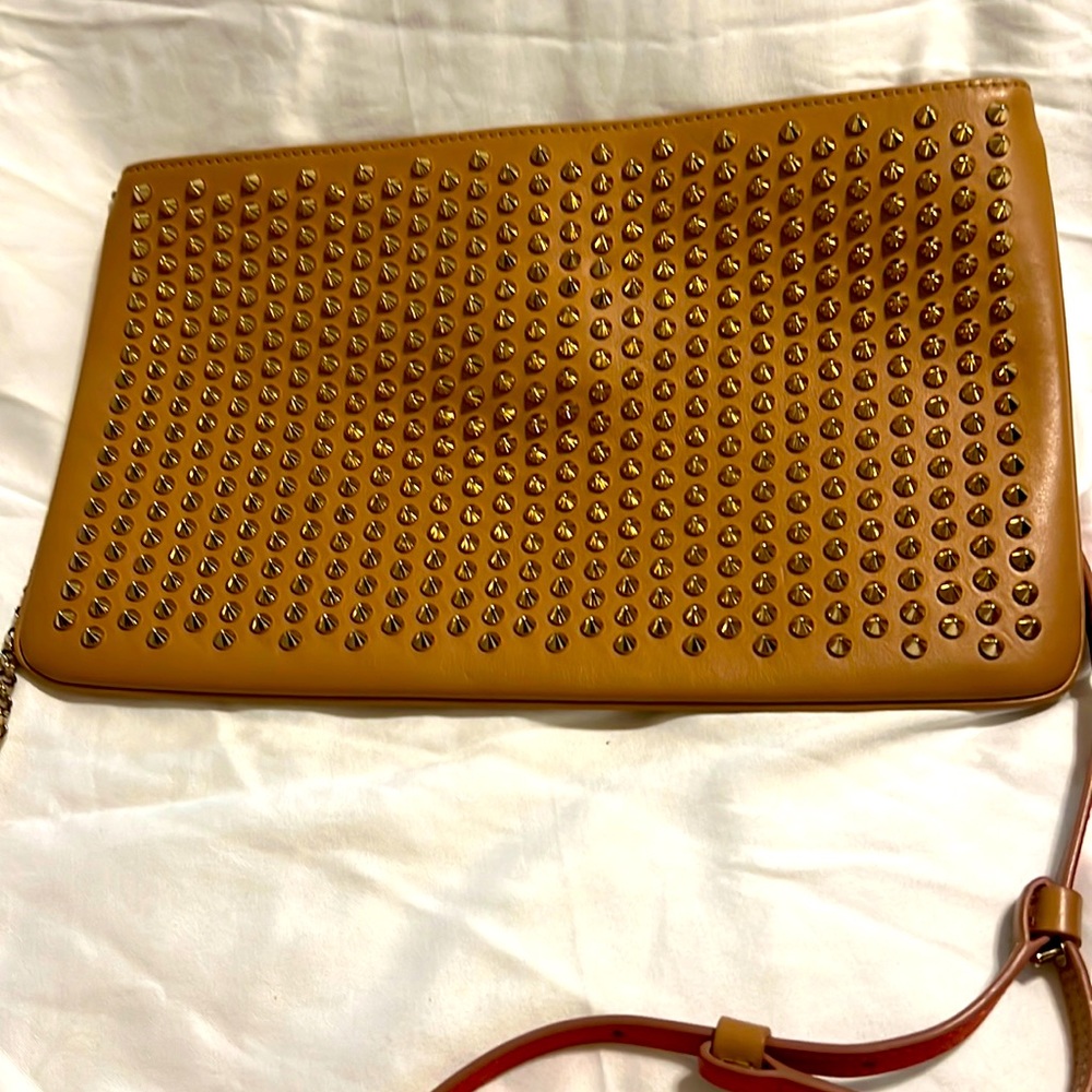 Christian Louboutin spikes clutch